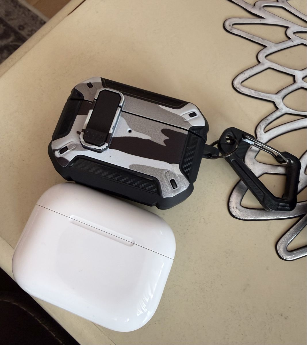 Apple AirPods 2nd Gen with Protective Camo Case & Keychain