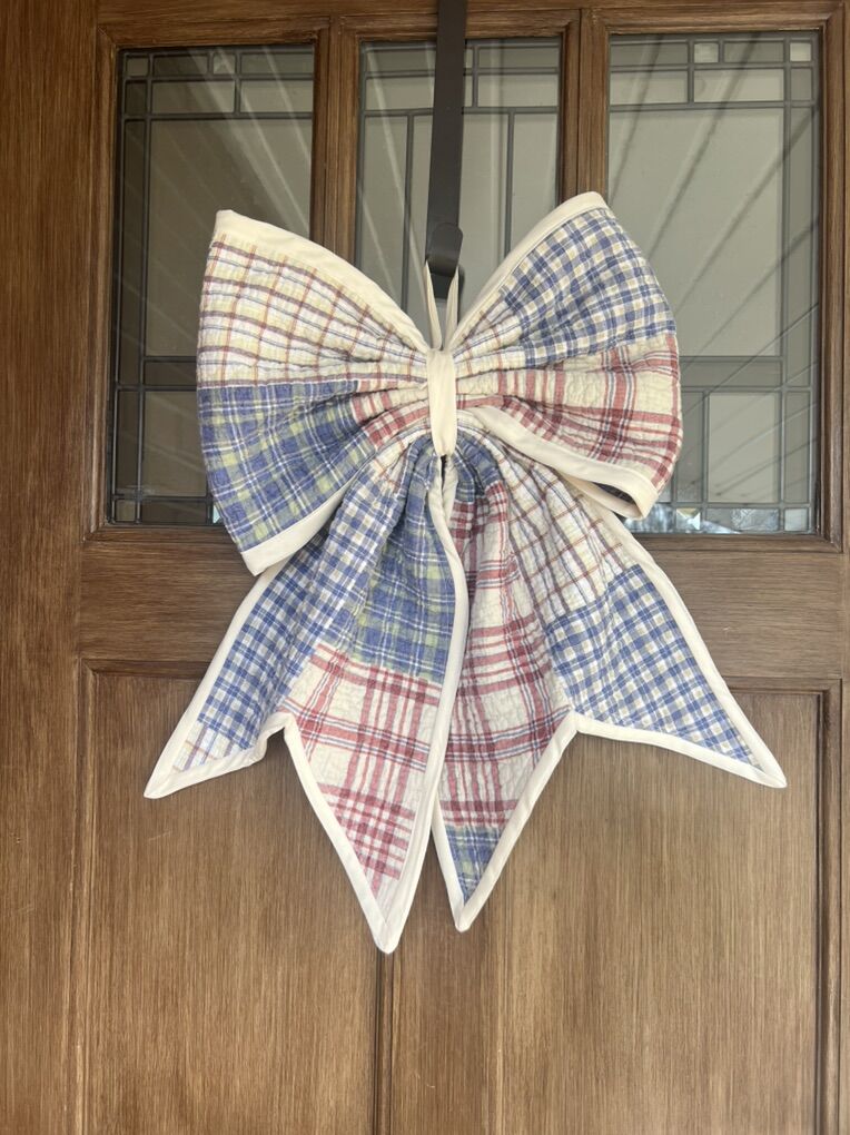 Large Vintage Quilted Bow