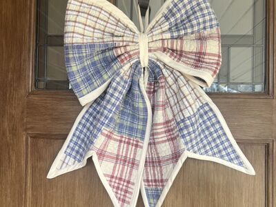 Large Vintage Quilted Bow