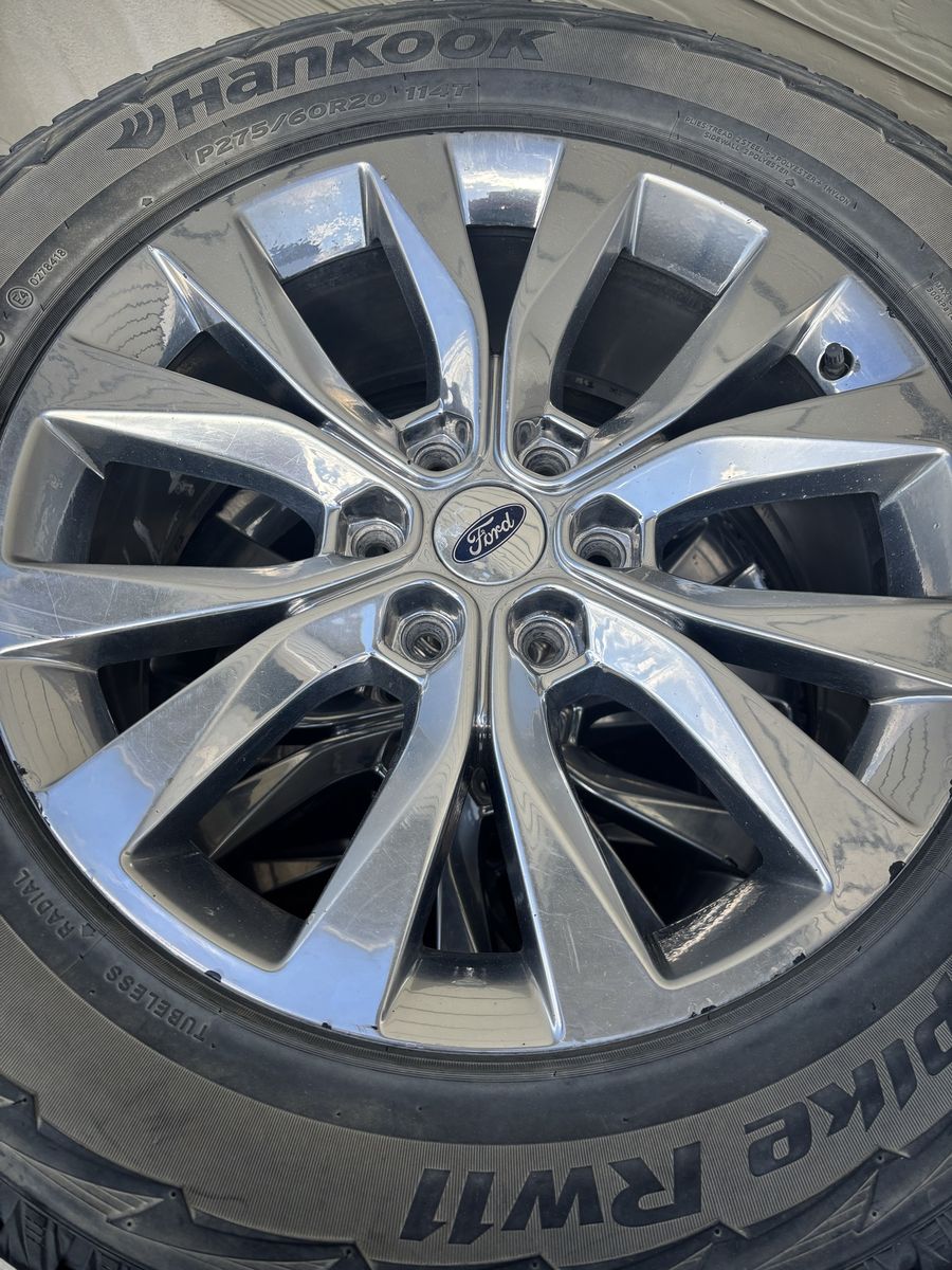 Ford wheels and studded tires 