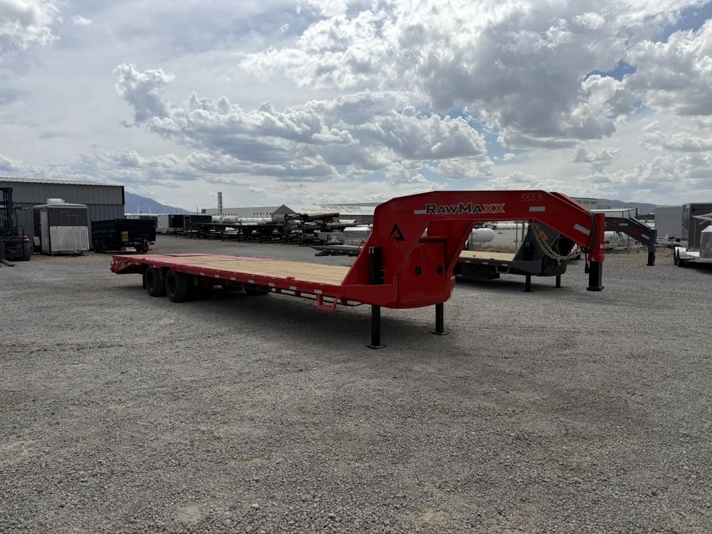 2027 RawMaxx 8.5x32 FDXD 25.9K Maxx Ramps Gooseneck Flatbed Trailer