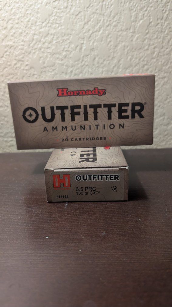 Hornady Outfitter 6.5 PRC 130 gr CX Ammunition - 20 Cartridges, Certified Non-Lead