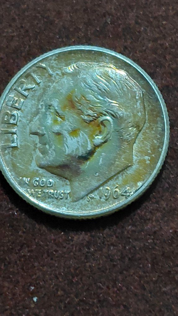 1964 Roosevelt Dime - 90% Silver US Coin - Collectible