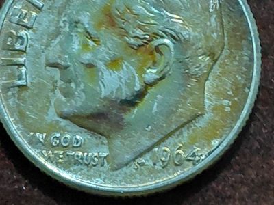 1964 Roosevelt Dime - 90% Silver US Coin - Collectible