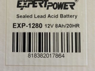 Battery 12v 8ah/20hr