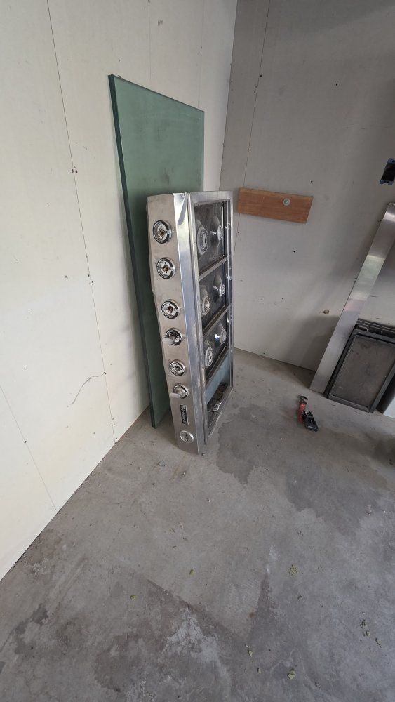 FREE Jenn air 48" cook top. bent face but works