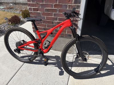 2019 SPECIALIZED FSR Comp Carbon 29" Stumpjumper Rocket Red size MEDIUM