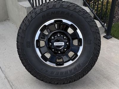 Ford F350 Tremor Rims and Tires 35/12.50R18 General Grabber ATx Load E Almost New