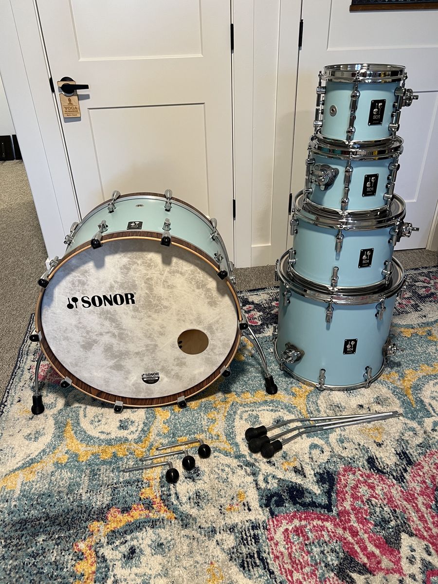 Sonor SQ1 5-Piece Shell Pack - Cruiser Blue Matte - Made in Germany