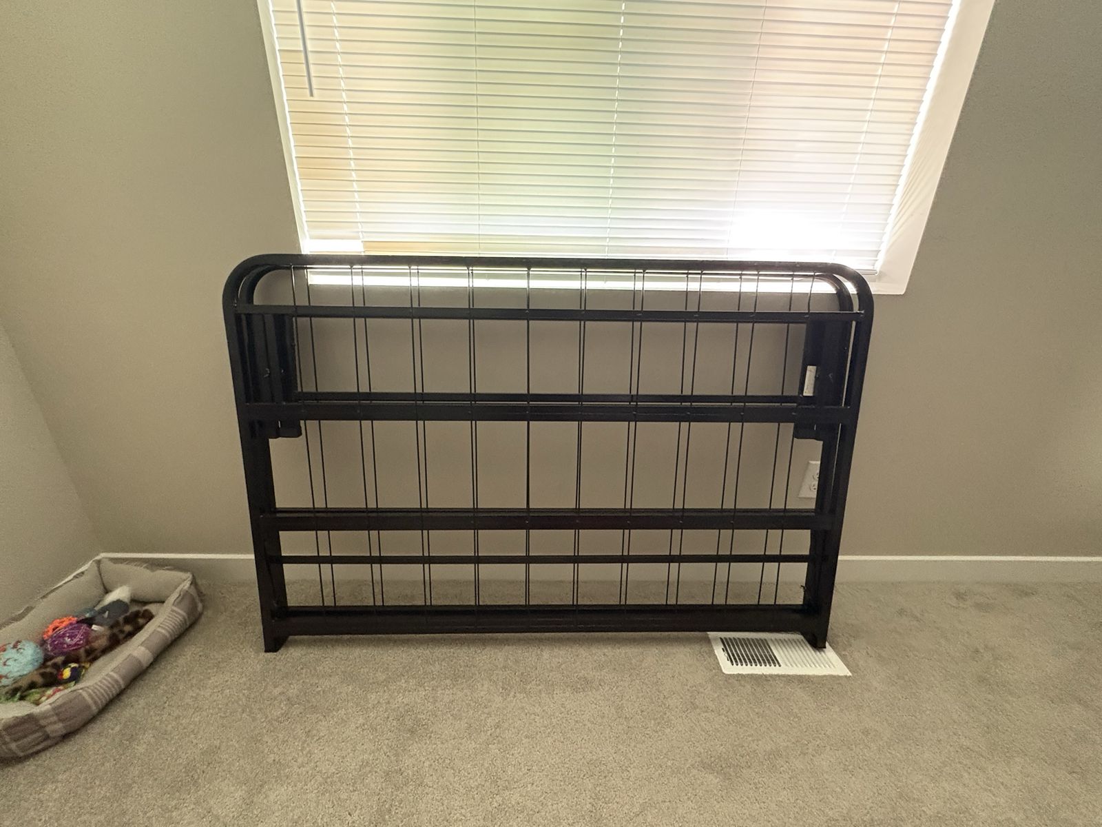 Folding Metal Bed Frame - Queen Size, Easy Storage, Sturdy Design