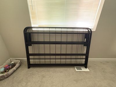 Folding Metal Bed Frame - Queen Size, Easy Storage, Sturdy Design