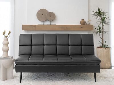 Faux Leather Convertible Sofa