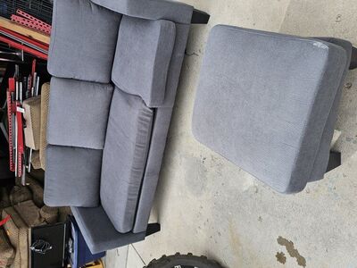 Small couch and ottoman