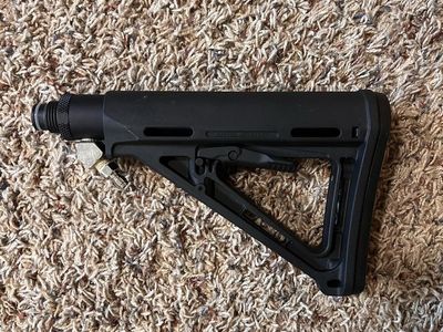 Magpul Industries MOE Carbine Stock - Black, Adjustable Mil-Spec