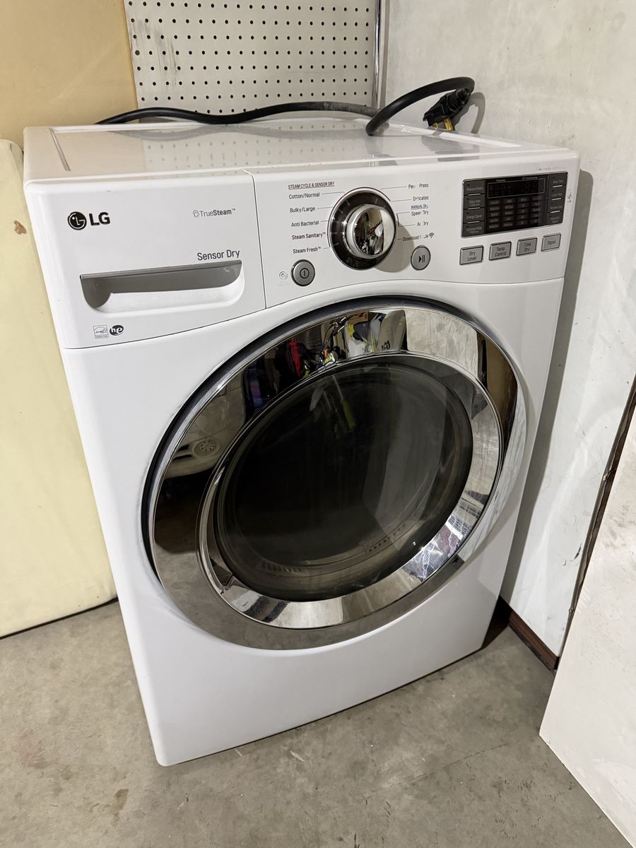 LG DLEX3370W 7.4 Cu. Ft. White Electric Dryer with TrueSteam & Sensor Dry