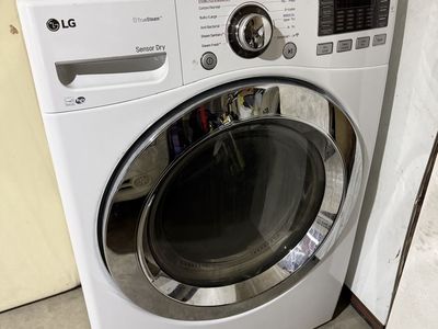 LG DLEX3370W 7.4 Cu. Ft. White Electric Dryer with TrueSteam & Sensor Dry