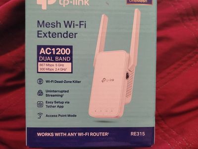 TP-Link RE315 AC1200 Dual Band Mesh Wi-Fi Extender OneMesh Wi-Fi Dead-Zone Killer