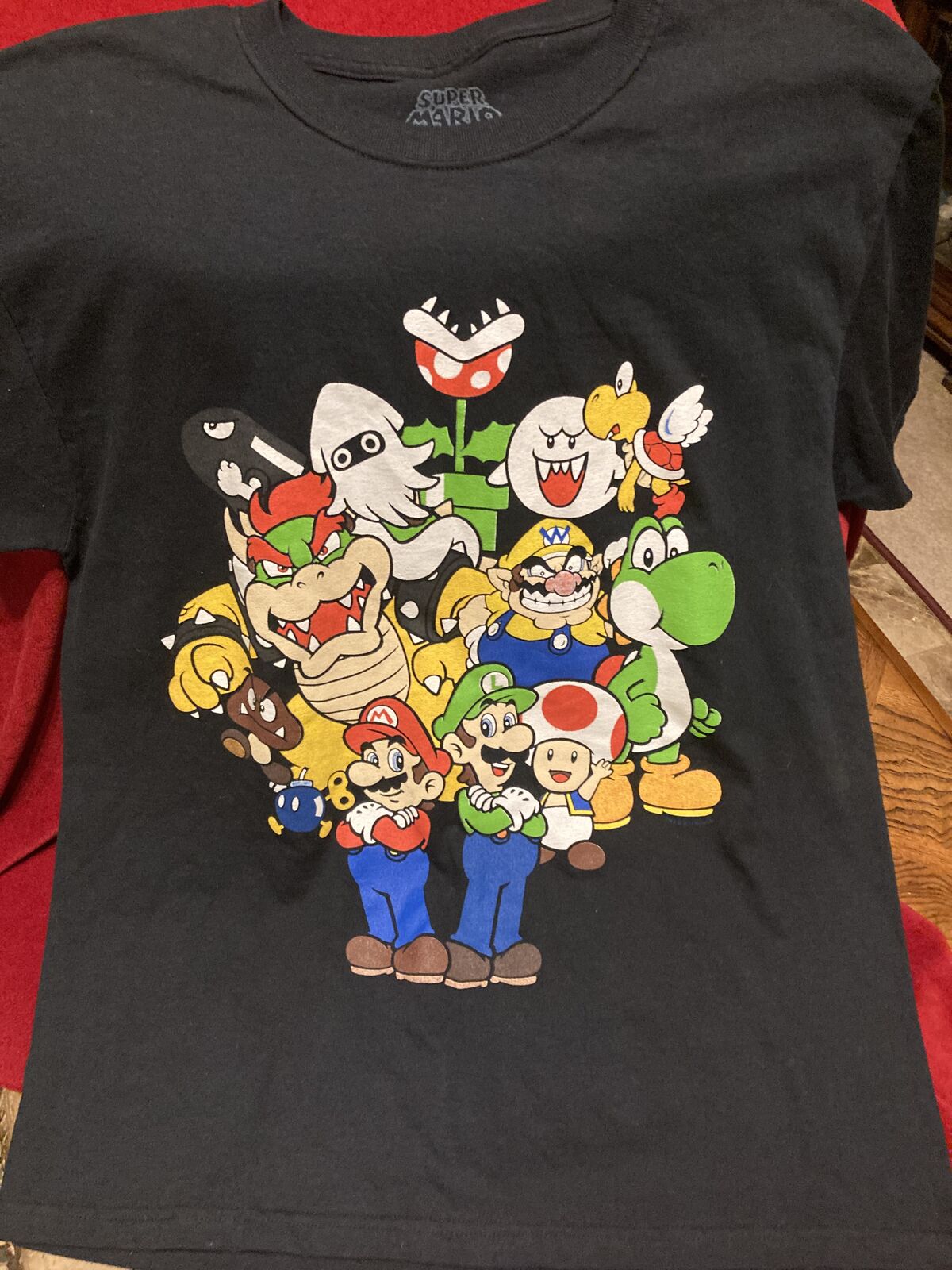 The Super Mario Bros Black T Shirt New Large