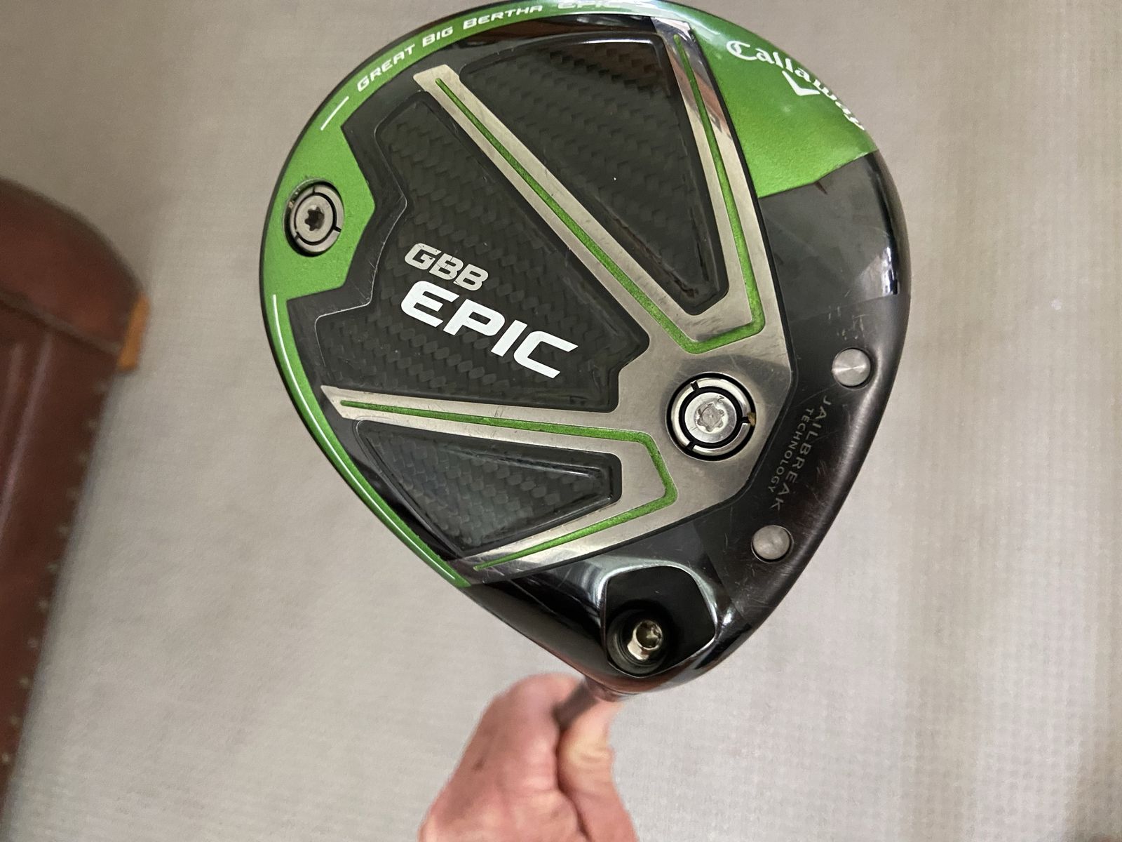 Callaway Epic GBB Driver w/ new Stiff Smoke Shaft.