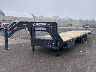 8.5x26 Lamar FA Gooseneck Deckover Tilt Trailer - 14K GVWR -