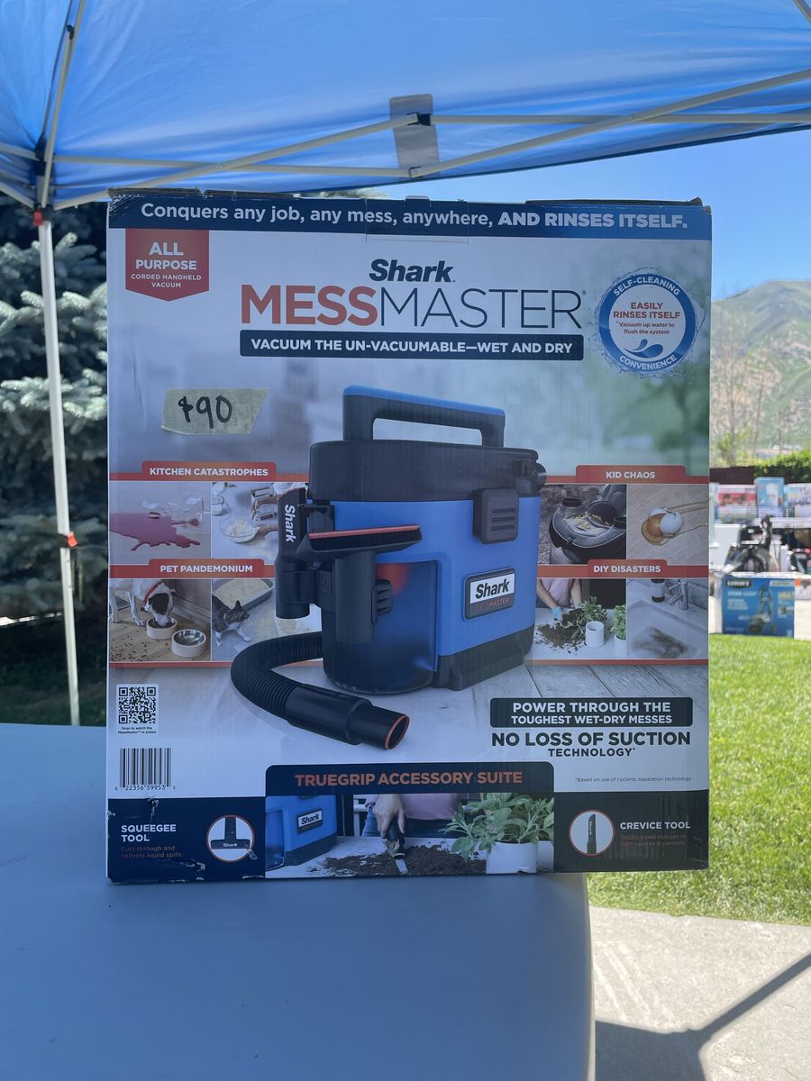 New Shark MessMaster Portable Wet and Dry Vacuum for Home, Shop, Garage, 1 Gallon, Corded