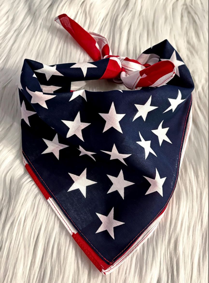 American flag bandana 100% cotton 10 available