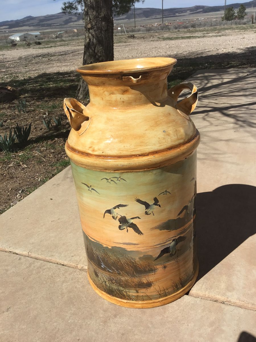 Old painted milK Can