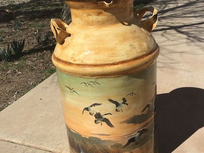 Old painted milK Can