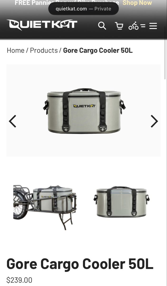 QuietKat Gore Cargo Cooler 50L