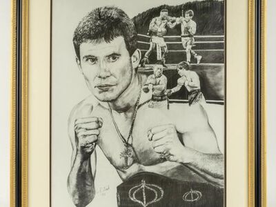Art Charcoal Print Of Julio Chesar Chavez