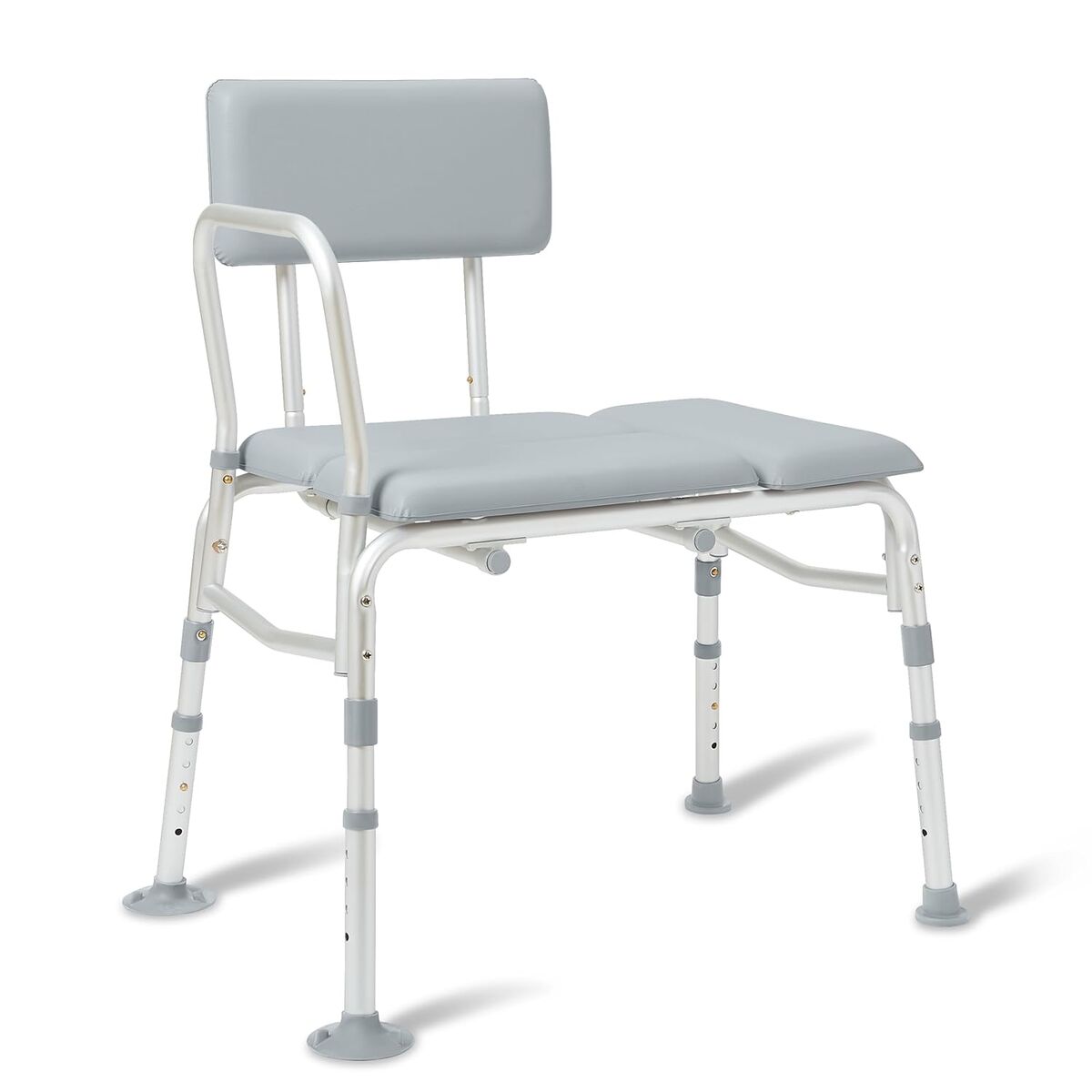 Medline Padded Transfer Bench for Bathtub and Shower, Height Adjustable