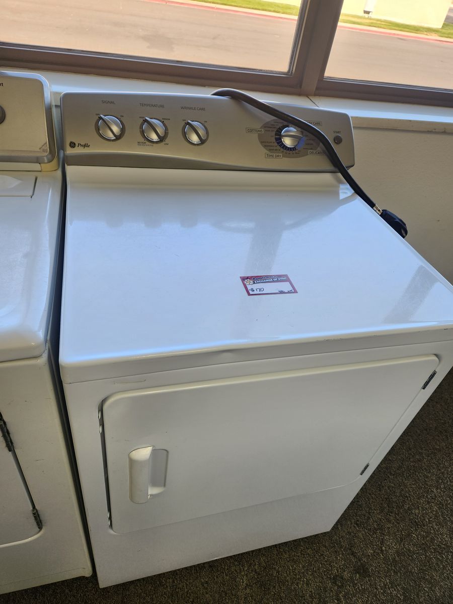 GE Profile Electric Dryer White Top Load