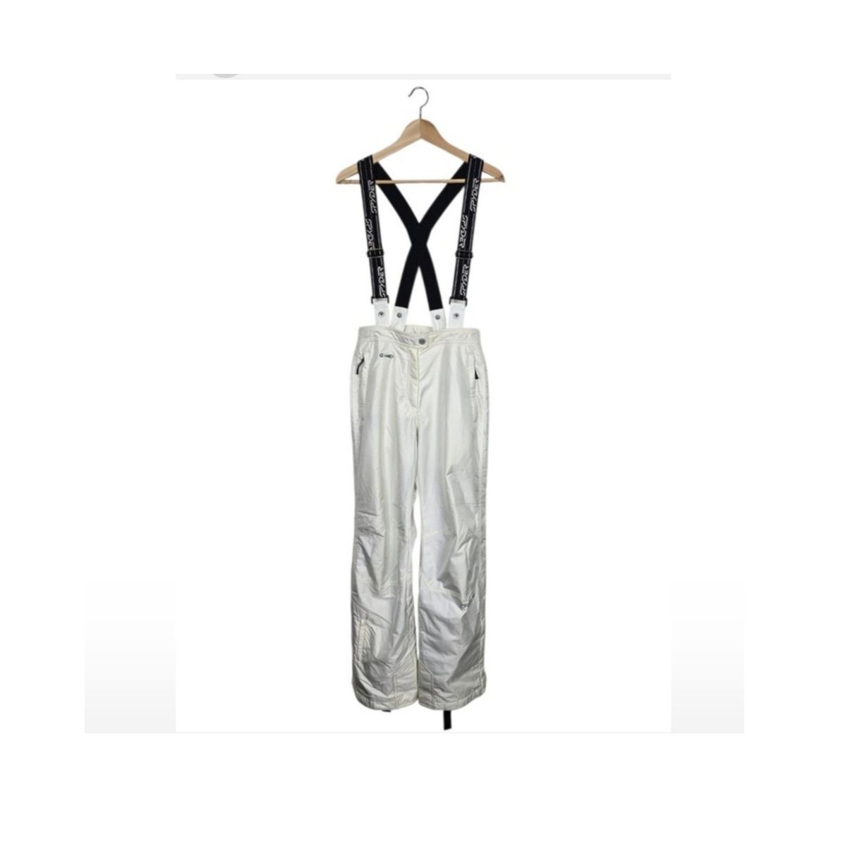 Spyder XTL Insulated Ski Pants With Removable Suspenders Pearl White Women's 6