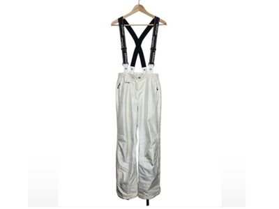 Spyder XTL Insulated Ski Pants With Removable Suspenders Pearl White Women's 6