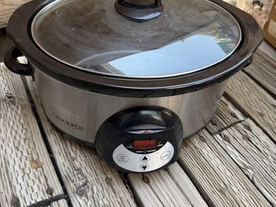 Crock-Pot Digital Programmable Oval Slow Cooker Stainless Steel