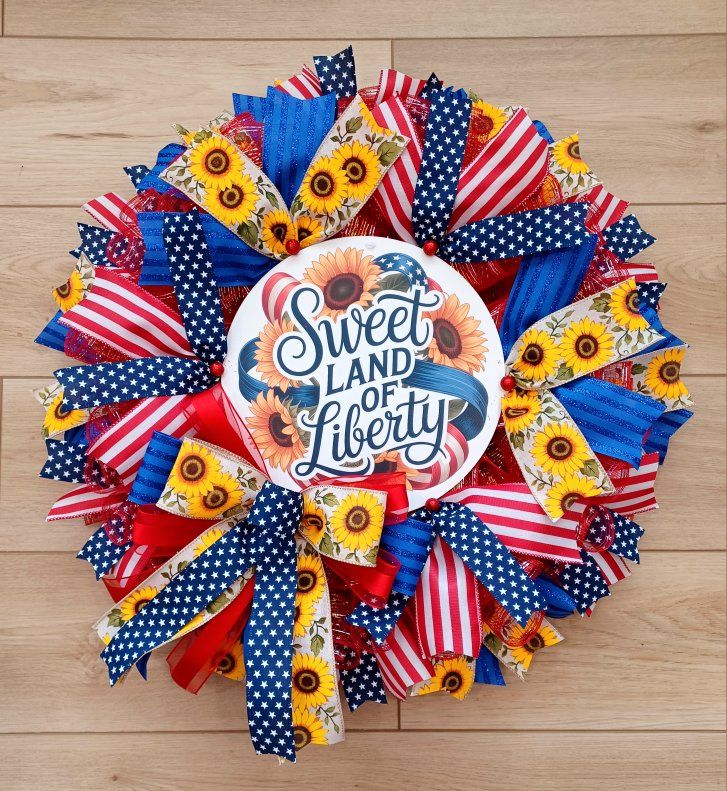 Sweet Land of Liberty Patriotic Wreath