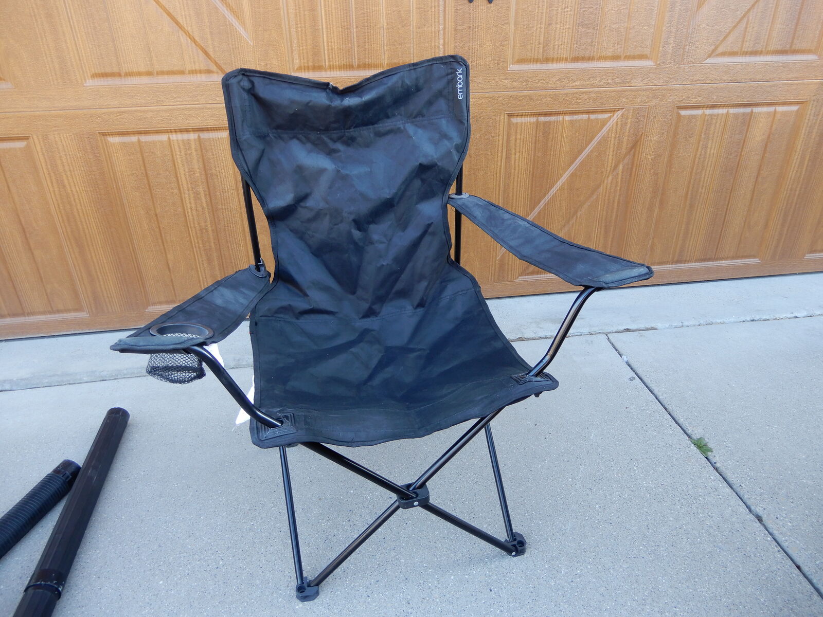 Folding Camping Chair with Cup Holder & Storage Bag, 225lbs Capacity