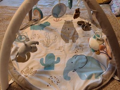 Baby Play Mat Activity Gym with Hanging Toys - Desert/Safari Theme