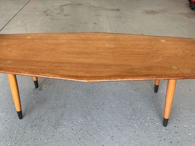 Vintage Dux Scandinavian Modern Wooden Coffee Table Made in Sweden