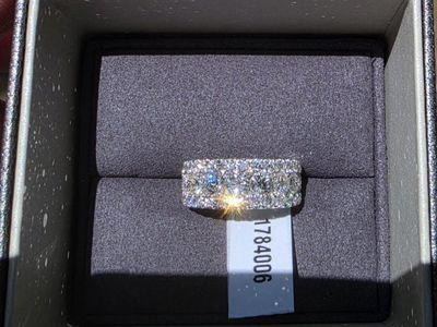 Costco Round Brilliant 3.00 ctw VS2 I Color Diamond Platinum Band Ring - Size 6