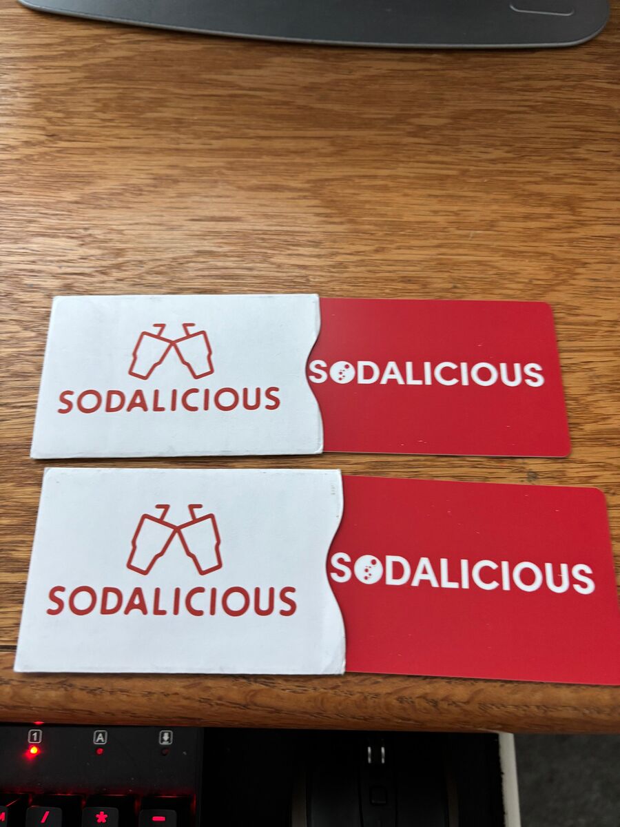 Sodalicious gift cards