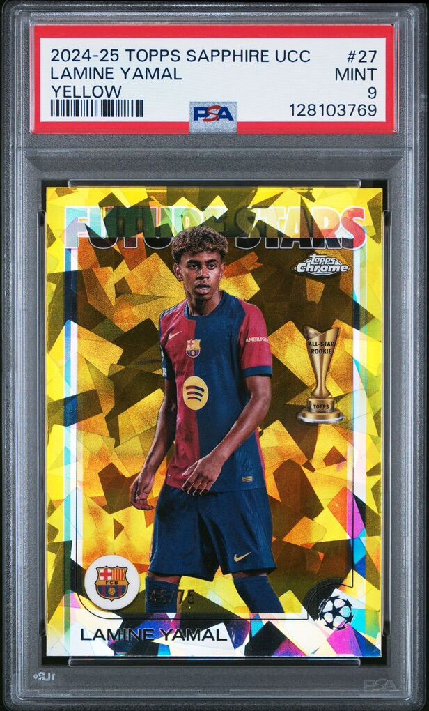 2024 Topps Sapphire Lamine Yamal Yellow /75 PSA9
