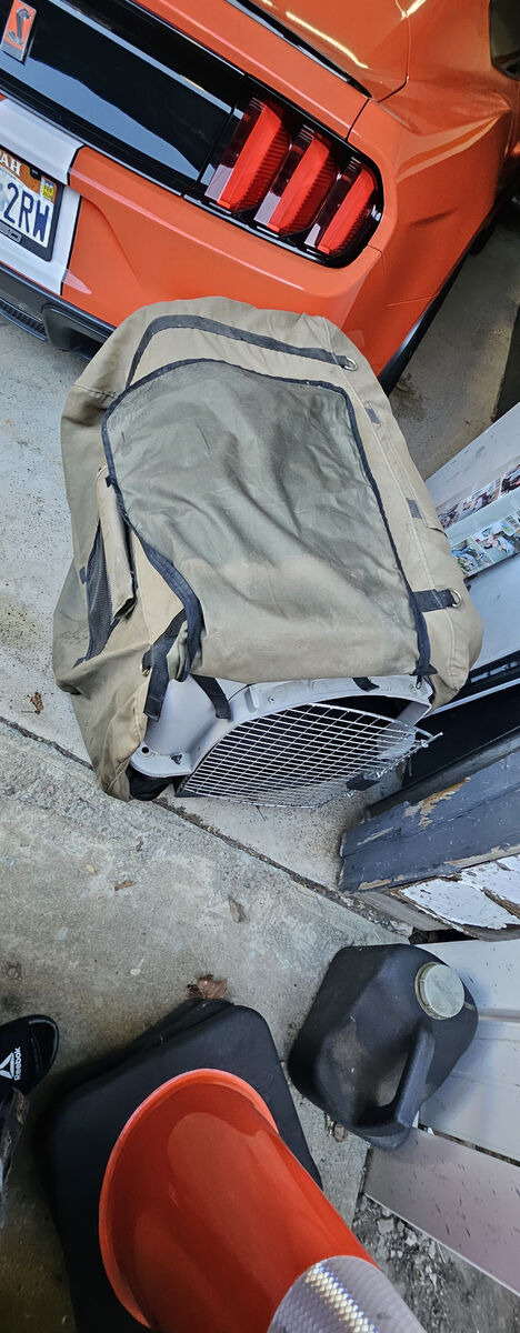 Larger dog crate with cover