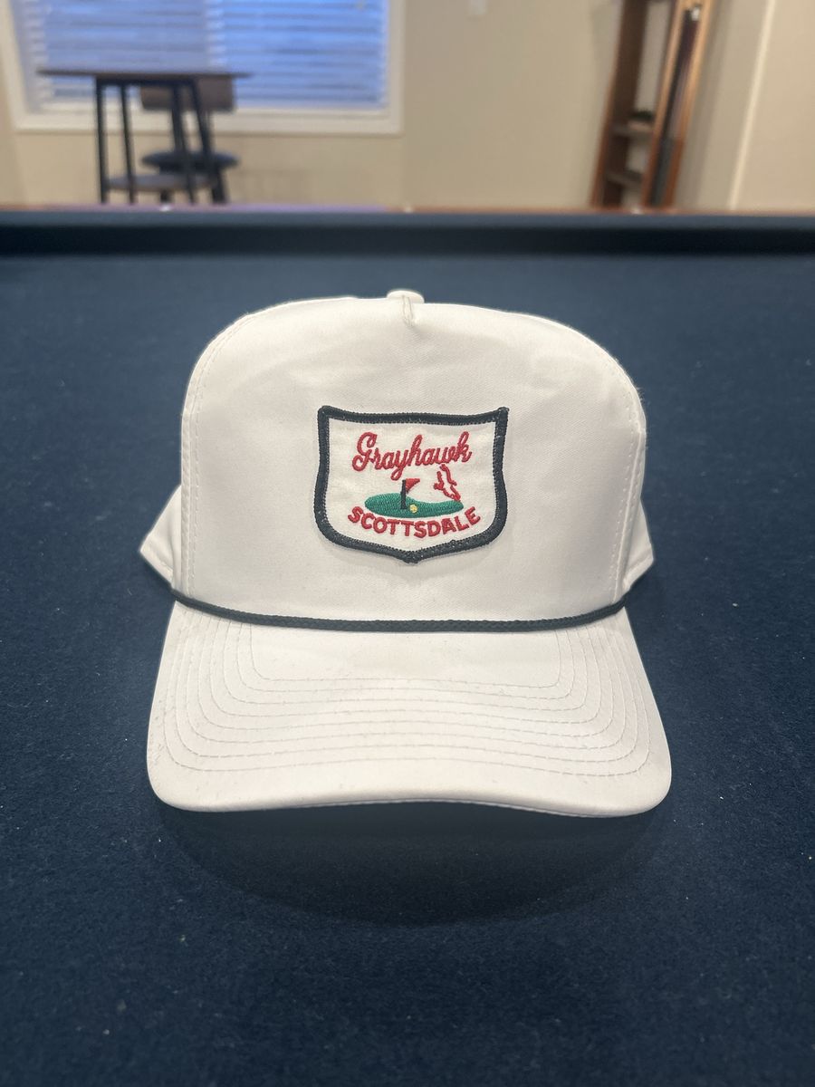 Grayhawk Scottsdale Golf Hat White Adjustable Snapback Rope Cap