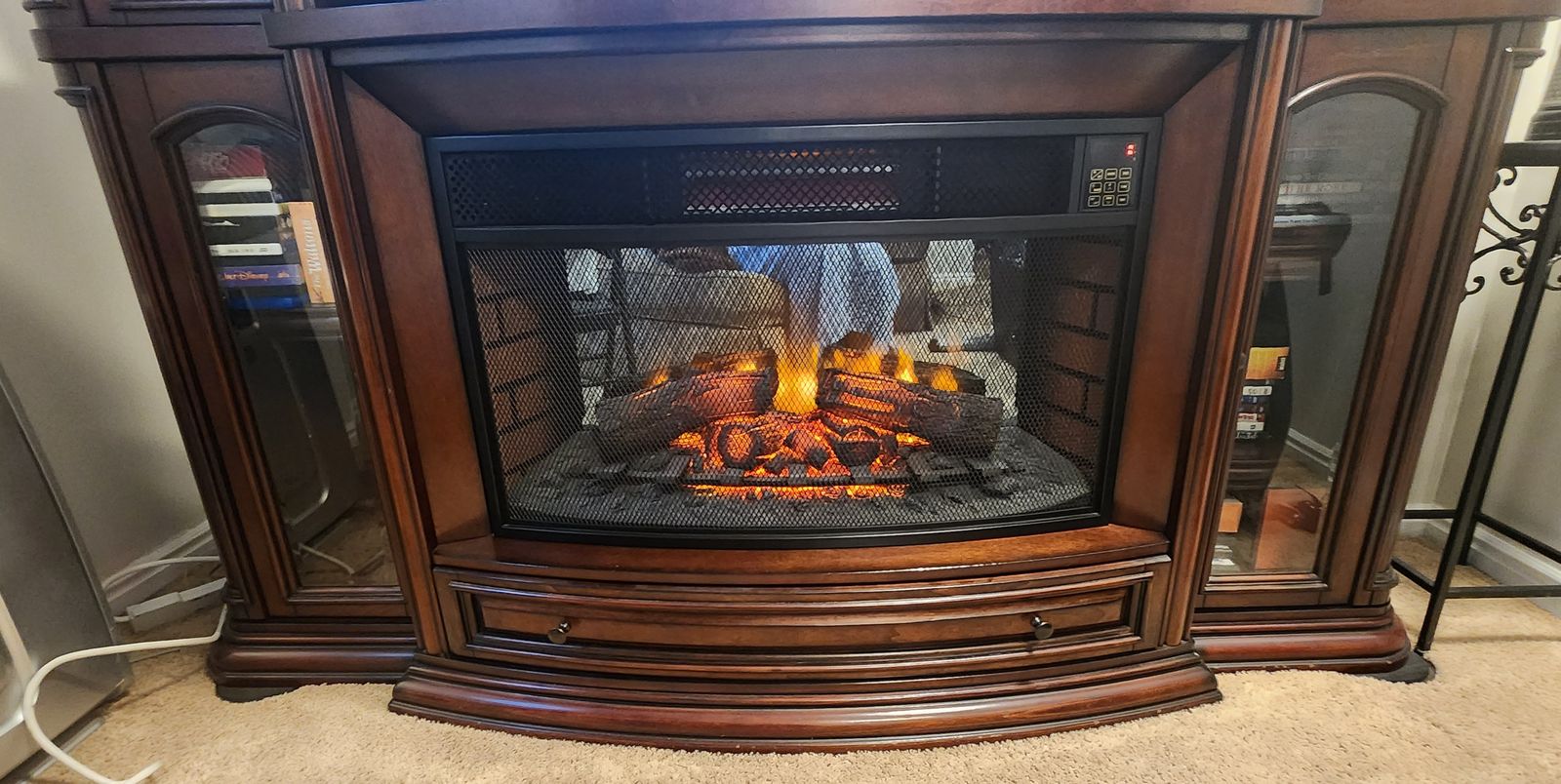 Universal 72in. Electric Fireplace Media Mantle