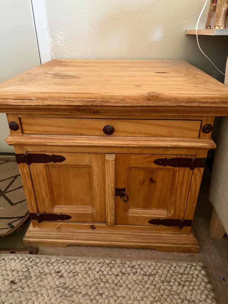 Rustic Wooden End Table