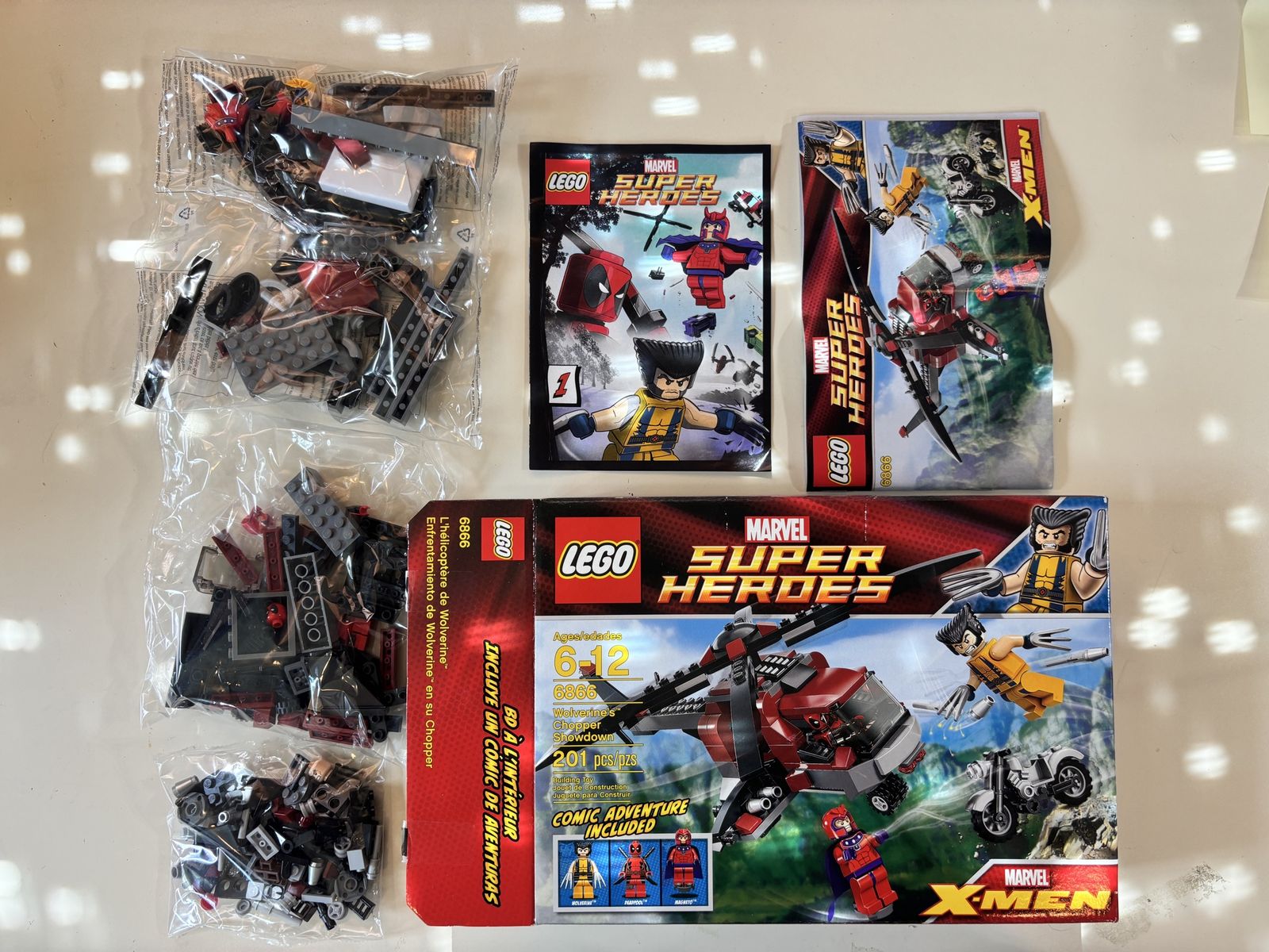 LEGO Marvel Super Heroes 6866 Wolverine's Chopper Showdown - Complete Set with Comic. New with open box