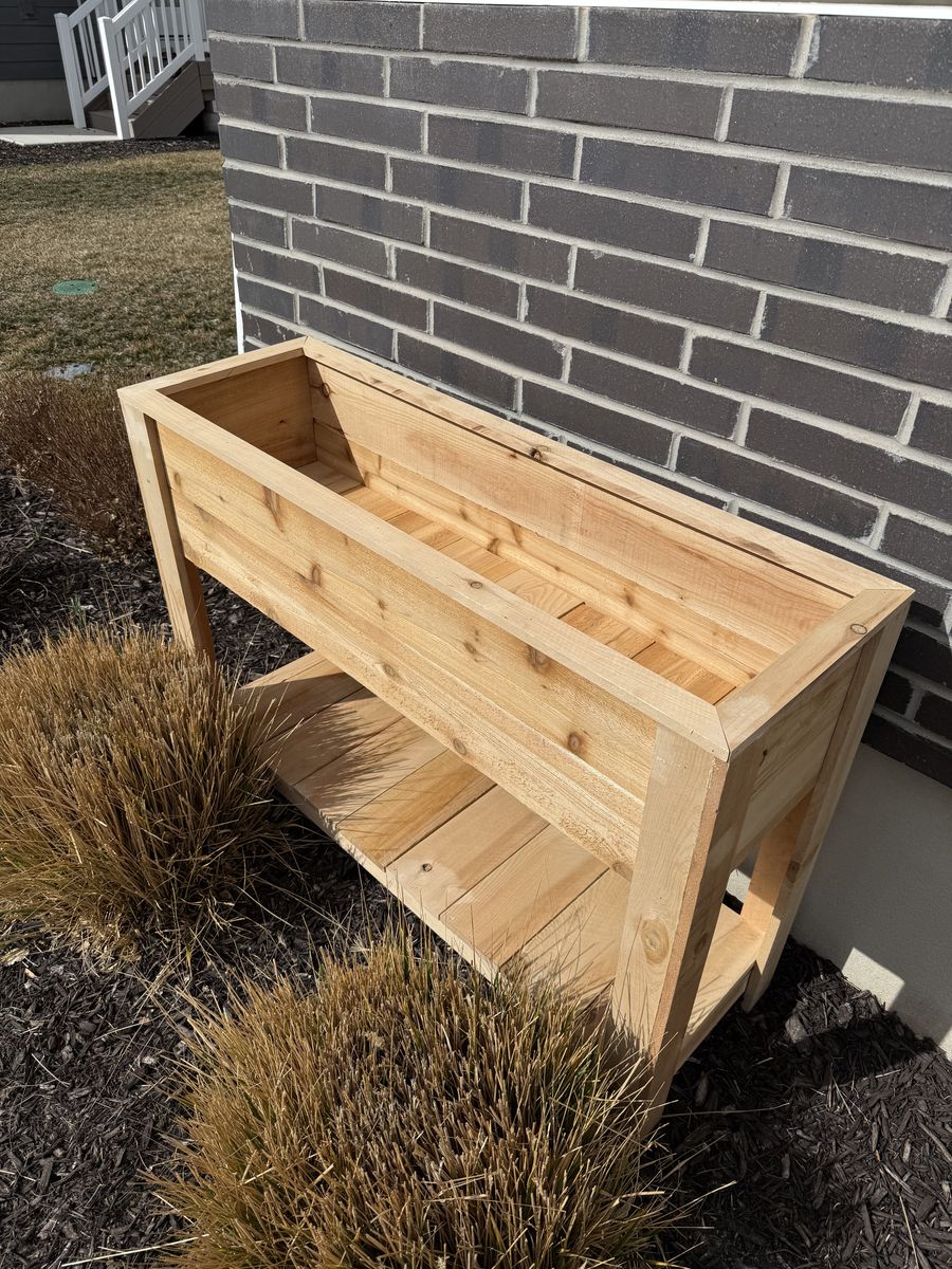 Planter Box With Shelf