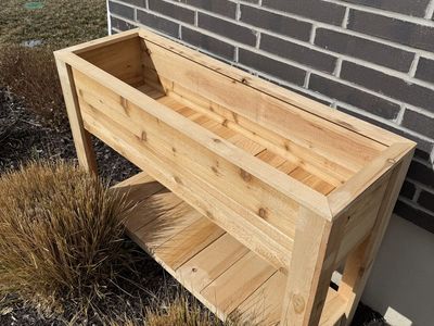 Planter Box With Shelf