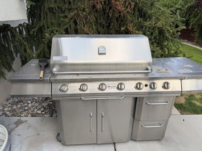 Jenn-Air Stainless Steel Propane Gas Grill with Storage Drawers & Side Burner